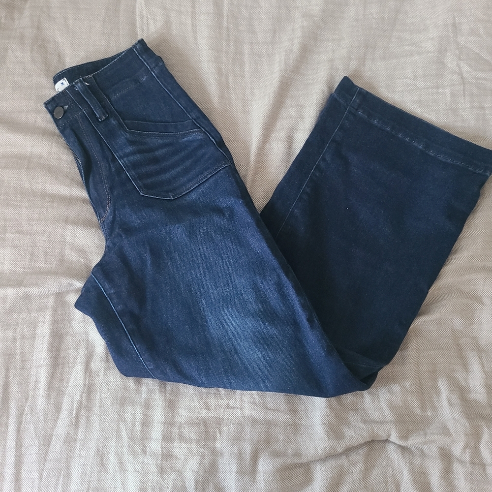 PAIGE Dark Blue High-Rise Jeans